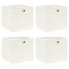 VidaXL Aufbewahrungsboxen 4 Stk. Weiß 32×32×32 Cm Stoff