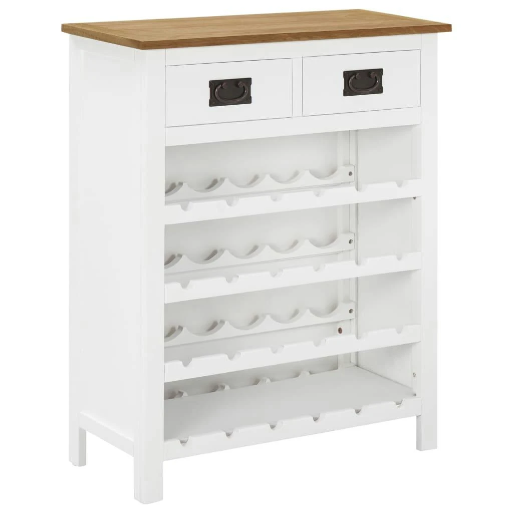 VidaXL Weinschrank 72x32x90 Cm Eiche Massivholz 3 VidaXL Weinschrank 72x32x90 Cm Eiche Massivholz