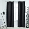 VidaXL Verdunkelungsvorhänge Mit Haken 2 Stk. Schwarz 140x175cm -VidaXL a2b86cc1 ab10 462f 82cf 55699baa1dac