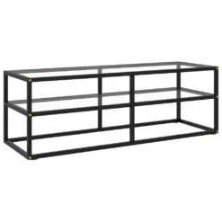 VidaXL TV-Schrank Schwarz Mit Hartglas 120x40x40 Cm