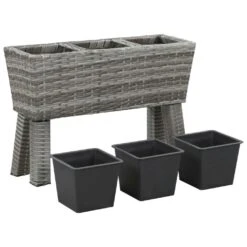 VidaXL Garten-Hochbeet Mit Beinen 3 Töpfen 72×25×50 Cm Poly Rattan -VidaXL a3ae69d8 140b 4d14 bb41 bad4e3c36b0f