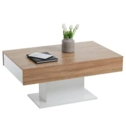 VIDAXL FMD Mobiler Couchtisch : Farbe - Grau Und Holz Im Antik-Stil -VidaXL a5a3dd85 a156 4d4a ad9c 5c7b200c1924