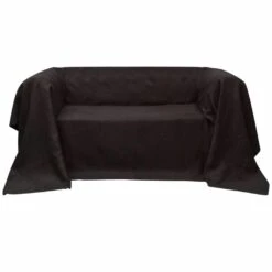 VIDAXL Micro-Suede Sofaüberwurf Tagesdecke Braun 140 X 210 Cm