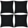 VIDAXL 4 Schwarze Kissenbezüge Baumwolle 50 X 50 Cm -VidaXL a9e7ae47 7615 4fb0 ae91 cb84ab207504