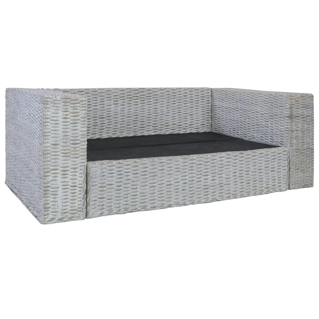 VidaXL 2-tlg. Sofagarnitur Mit Auflagen Grau Natur Rattan 7 VidaXL 2-tlg. Sofagarnitur Mit Auflagen Grau Natur Rattan – Bild 5
