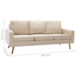 VidaXL 2-tlg. Sofagarnitur Stoff Creme -VidaXL ae02bb58 b54c 48eb 9ce7 c6b16d978562