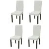 VidaXL Stretch-Stuhlhussen Gerade 4 Stk. Creme -VidaXL ae86566d 6b3d 48f0 a62e 09b9c5d1c2bf 2