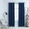 VidaXL Verdunkelungsvorhänge Mit Metallösen 2 Stk. Blau 140x245cm -VidaXL b00b915e f271 428d 84f7 9aca57fb4efc 1