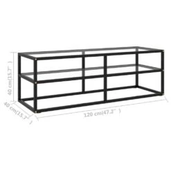 VidaXL TV-Schrank Schwarz Mit Hartglas 120x40x40 Cm -VidaXL b1d0ee83 2404 4d87 b42b 99bdc477039d
