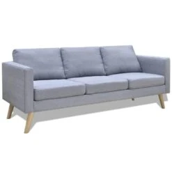VidaXL 3-Sitzer-Sofa Stoff Hellgrau -VidaXL b2d7e641 a598 4a24 ab02 a54af398f045 1