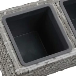 VidaXL Garten-Hochbeet Mit Beinen 3 Töpfen 72×25×50 Cm Poly Rattan -VidaXL b43f8301 7137 467a 8444 390c26a0c3b0