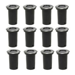 VidaXL Outdoor Bodenleuchten 12 Stk. Rund