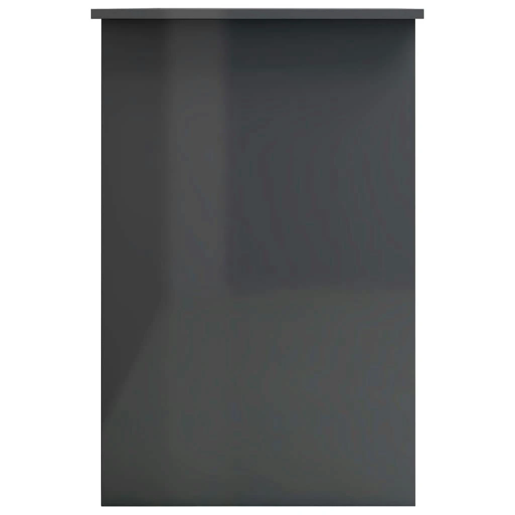 VidaXL Schreibtisch Hochglanz-Grau 100×50×76 Cm Spanplatte 7 VidaXL Schreibtisch Hochglanz-Grau 100×50×76 Cm Spanplatte – Bild 5