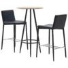 VidaXL 3-tlg. Bar-Set Kunstleder Schwarz -VidaXL b6661dd3 2192 4531 88b0 470e3d068ded