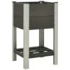 VidaXL Garten-Hochbeet Mit Ablage 50x50x90 Cm WPC Grau -VidaXL b785901d ecb1 40bc b6c0 8e67ab26c7a1 2