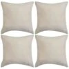 VidaXL Kissenbezüge 4 Stk. 80x80 Cm Polyester Wildleder-Optik Beige -VidaXL b91d6d55 3a36 4613 83df 0eaee49f3442