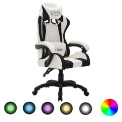 VidaXL Gaming-Stuhl Mit RGB LED-Leuchten Gold Und Schwarz Kunstleder -VidaXL b9507e98 acaf 4b68 9135 5bd349867e8a 5