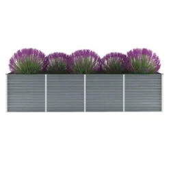 VidaXL Garten-Hochbeet 400 X 80 X 44 Cm Verzinkter Stahl Grau -VidaXL b9780fa3 7539 4cf9 b9a9 9e0d5806791d 1
