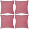 VIDAXL 4 Rosa Kissenbezüge Baumwolle 80 X 80 Cm -VidaXL b9c14c24 145c 47b3 b484 1a7967c4ad2e