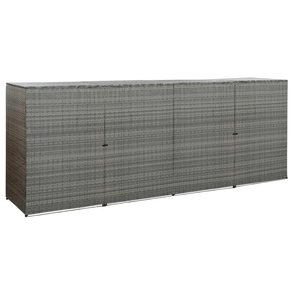 VidaXL Mülltonnenbox Für 1 Tonne Anthrazit 76x78x120 Cm Poly Rattan 6 VidaXL Mülltonnenbox Für 1 Tonne Anthrazit 76x78x120 Cm Poly Rattan – Bild 4