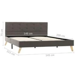 VidaXL Bettgestell Taupe Stoff 140 X 200 Cm -VidaXL bf4605ac fb0f 44c0 bf38 2dfbc3bac7d7