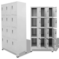 VidaXL Schließfachschrank Mit 18 Fächern Metall 90 X 40 X 180 Cm -VidaXL c0807cbc c2e8 4793 a9fc 4a29c43dc1d7