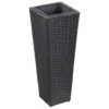 VidaXL Garten-Hochbeet 30 X 30 X 80 Cm Poly Rattan Schwarz