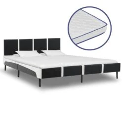 VidaXL Bett Mit Memory-Schaum-Matratze Grau Kunstleder 140x200cm -VidaXL c178e6e7 ffa5 4725 967e 4d95ca8d3ec6