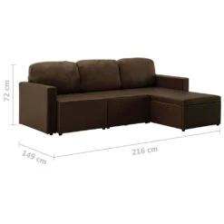 VidaXL Modulares 3-Sitzer Schlafsofa Braun Kunstleder 14 VidaXL Modulares 3-Sitzer Schlafsofa Braun Kunstleder -VidaXL c1d3df95 0db2 48d0 99f4 565c8bb25af9
