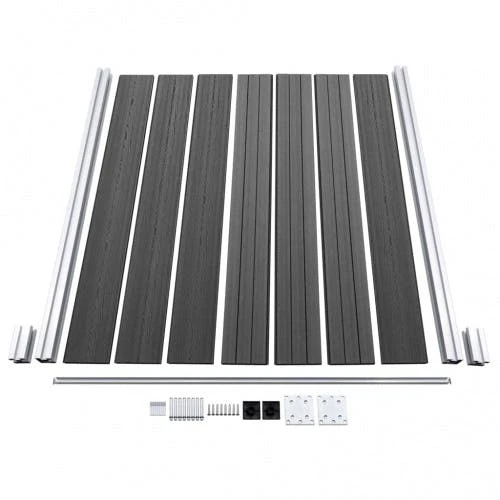 VidaXL Zaunelement Set WPC : Farbe - Schwarz, Größe - 526 X 146 Cm 8 VidaXL Zaunelement Set WPC : Farbe - Schwarz, Größe - 526 X 146 Cm – Bild 6