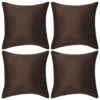 VidaXL Kissenbezüge 4 Stk. 80x80 Cm Polyester Wildleder-Optik Braun -VidaXL c5e99cc3 d7bd 4dc2 a06d 035c4e46137a 1