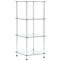 VidaXL Regal Mit 4 Ablagen Transparent 30x30x100 Cm Hartglas 11 VidaXL Regal Mit 4 Ablagen Transparent 30x30x100 Cm Hartglas -VidaXL c614d850 72f1 4c06 8d8f 8ef53caa193e
