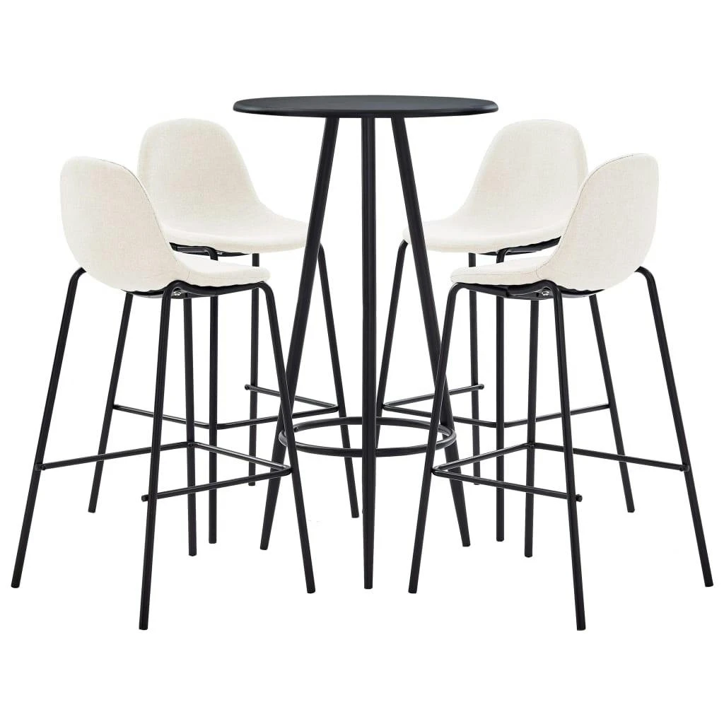 VidaXL 5-tlg. Bar-Set Stoff Creme 5 VidaXL 5-tlg. Bar-Set Stoff Creme – Bild 3