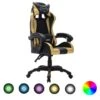 VidaXL Gaming-Stuhl Mit RGB LED-Leuchten Gold Und Schwarz Kunstleder -VidaXL cc35ec8e caf9 4d55 a92e 97ce03ec91b1 1