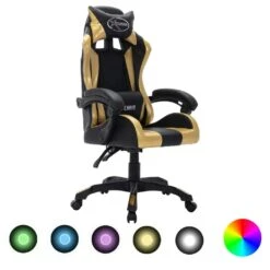 VidaXL Gaming-Stuhl Mit RGB LED-Leuchten Blau Und Schwarz Kunstleder -VidaXL cc35ec8e caf9 4d55 a92e 97ce03ec91b1