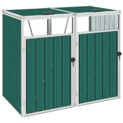 VidaXL Mülltonnenbox Für 2 Tonnen Schwarz 153 X 78 X 120 Cm Poly Rattan -VidaXL cd1b12dd 6d7e 4c86 bedd 0550e176621b