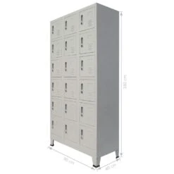 VidaXL Schließfachschrank Mit 18 Fächern Metall 90 X 40 X 180 Cm -VidaXL cd3cb00c 84ff 45ad 81b1 a46d947661a4