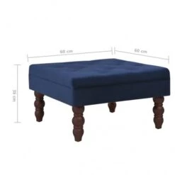 Hocker Dunkelgrün 60x60x36 Cm Samt | VidaXL : Farbe - Blau -VidaXL ce646078 f33a 499a af60 7dc15bb27730