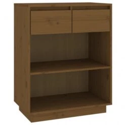Beistellschrank Massivholz Kiefer V2 | VidaXL : Farbe - Honigbraun
