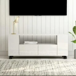 VidaXL TV-Schrank Hochglanz-Grau 120x35x43 Cm Holzwerkstoff -VidaXL d195fff6 14dc 4bb7 9ca4 a2ef36106ebe