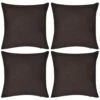 VIDAXL 4 Braun Kissenbezüge Baumwolle 80 X 80 Cm 2 VIDAXL 4 Braun Kissenbezüge Baumwolle 80 X 80 Cm -VidaXL d4274884 0f48 496d 98cd 3cc7a8037745
