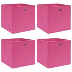 VidaXL Aufbewahrungsboxen 4 Stk. Rosa 32×32×32 Cm Stoff