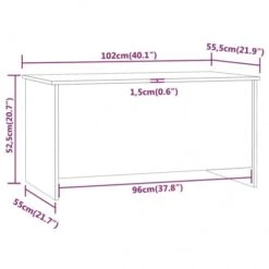 Couchtisch Holzwerkstoff V1 | VidaXL : Farbe - Räuchereiche, Größe - 102x55,5x52,5 Cm -VidaXL d524b162 a1a3 40ab 87cd e50725064bf8