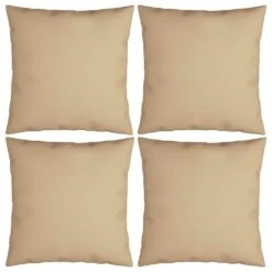 VidaXL Kissenbezüge 4 Stk. Stoff 80x80 Cm Beige -VidaXL d6c2a327 daa6 4cb1 85a6 86e01ff9ac4e 4