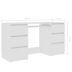 VidaXL Schreibtisch Weiß 140×50×77 Cm Spanplatte 14 VidaXL Schreibtisch Weiß 140×50×77 Cm Spanplatte -VidaXL d6cc6673 5187 4e84 8e3c ffae5b483e11