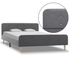 VidaXL Bettgestell Taupe Stoff 140x200 Cm 12 VidaXL Bettgestell Taupe Stoff 140x200 Cm -VidaXL d82472fe 2b2c 4f10 829d af452ef96767