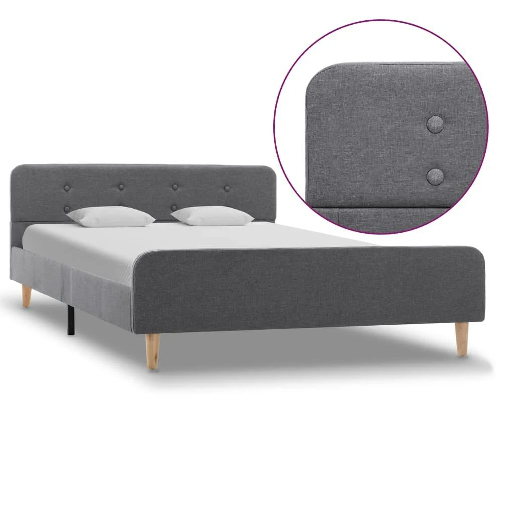 VidaXL Bettgestell Taupe Stoff 140x200 Cm 6 VidaXL Bettgestell Taupe Stoff 140x200 Cm – Bild 4