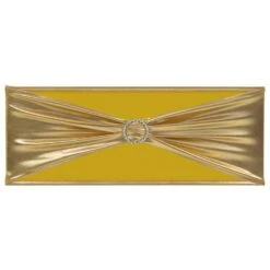 VidaXL 25 Stk. Dehnbare Stuhlbänder Mit Diamantenschnalle Golden