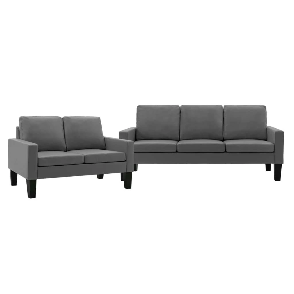 VidaXL 2-tlg. Sofagarnitur Cappuccino-Braun Kunstleder 6 VidaXL 2-tlg. Sofagarnitur Cappuccino-Braun Kunstleder – Bild 4