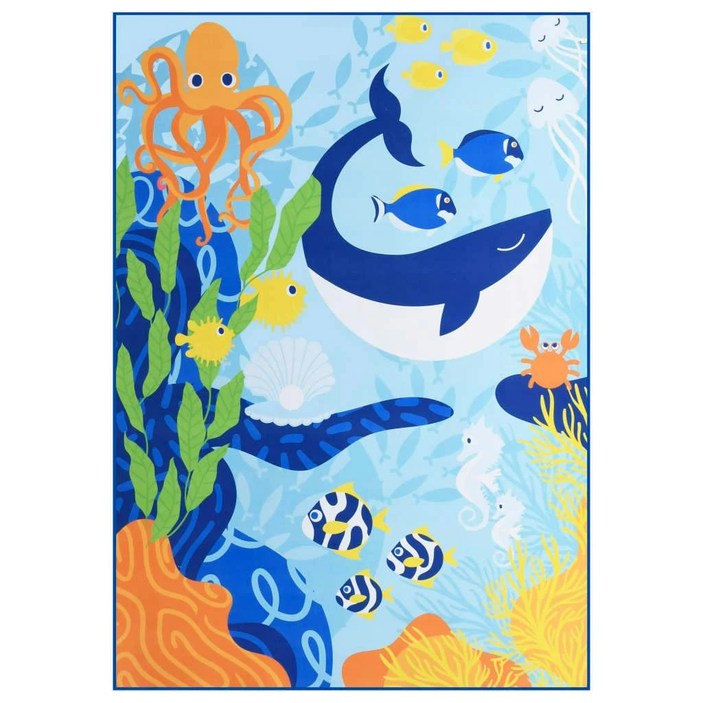 VidaXL Teppich Bedruckt Mehrfarbig 120x160 Cm Stoff 8 VidaXL Teppich Bedruckt Mehrfarbig 120x160 Cm Stoff – Bild 6